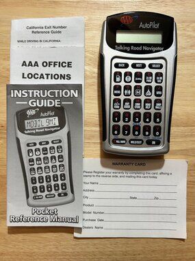 AAA AutoPilot Talking Road Navigator With Manual - Model 760 - Travel Companion